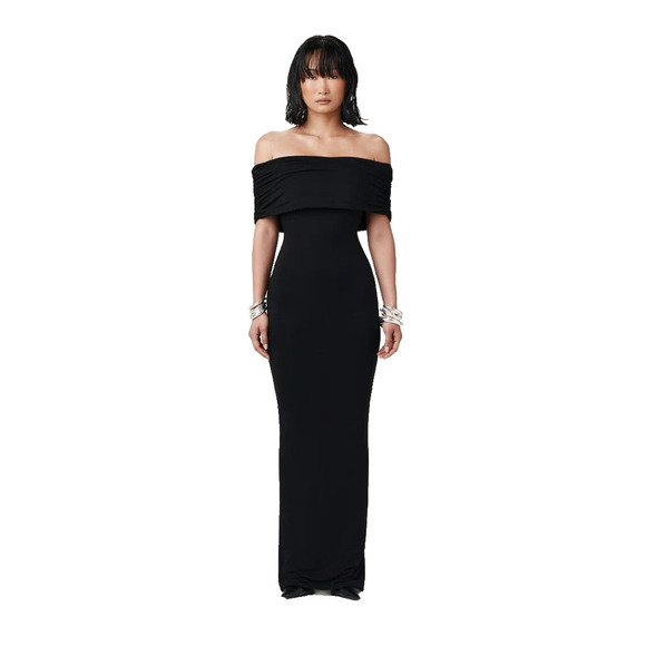 PEIXOTO Black Off-Shoulder Open Knit Maxi Sweater Dress XL NWT - Picture 1 of 11